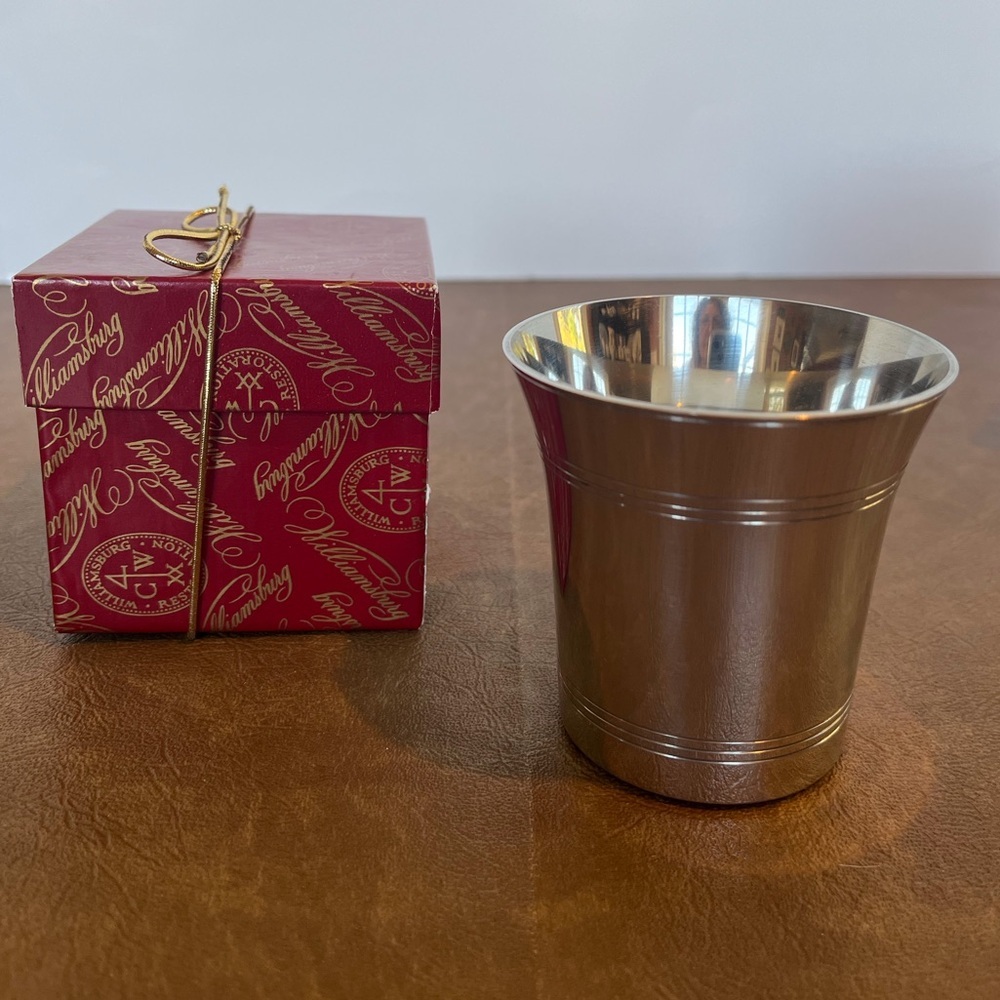 Vintage Colonial Williamsburg Steiff Pewter Cup